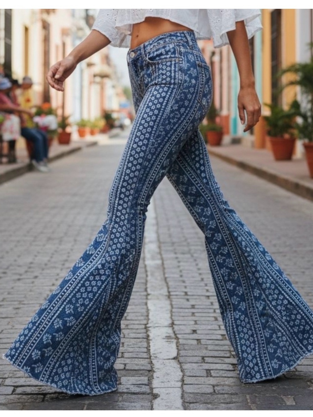 Free People Mantra Bali Dark Wash Flare Low Rise Raw Hem Jeans Boho Women’s 28 - Picture 3 of 16